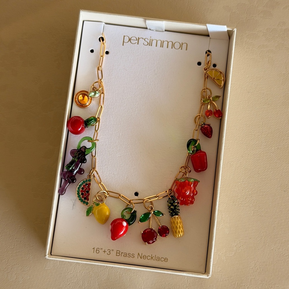Persimmon Fruit Charm Gold-tone Necklace (TikTok Viral)